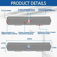 Tapis d'égouttage multifonctionnel en silicone pour évier de cuisine Tapis et coussinets essentiels pour la protection de la maison Protecteur anti-éclaboussures pour évier de cuisine