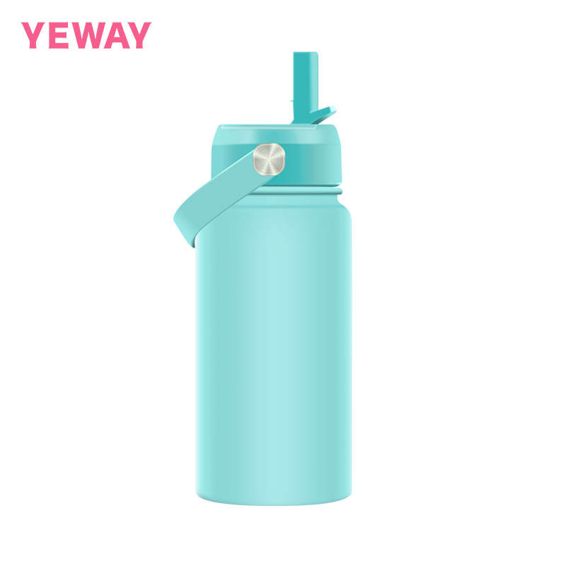 Sky Blue wide mouth kids water bottle