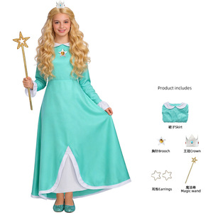 <span class=keywords><strong>Disfraz</strong></span> de Princesa Rosetta Daisy para <span class=keywords><strong>Mujer</strong></span>, Vestido Largo de Poliéster para Fiestas - Product Image 4