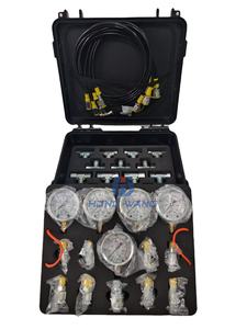 ชุดเกจวัดแรงดันไฮดรอลิก 3/4/5 เกจ พร้อมข้อต่อแบบที สำหรับเครื่องจักรก่อสร้าง - Product Image 5