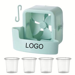 Custom logo Portable Modern Ice Fan Cooling <b>Mini</b> Easily Hanging Silent PP Plastic Lightweight Household Summer Outdoor <b>Desk</b> - Product Image 1