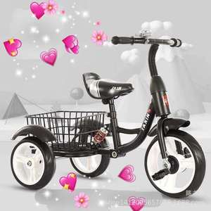 Texin Kids Tricycle 12 Inch Metal Frame With Basket For 2 4 Years Old Children - Product Image 1