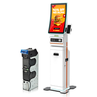 Machine de collecte d'accepteurs de billets Système de paiement sans argent liquide Kiosque de paiement en espèces en libre-service de 23,6 pouces avec SDK