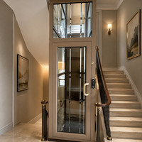 Ascenseur panoramique à 2 étages pour maison, prix bas, ascenseur de villa avec porte automatique pour maison, fourni directement par l'usine