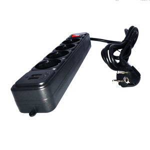 Filtre de réseau 2500W 10A Multiprise avec interrupteur Prises EU avec cordon d'extension de 2M Protection contre les surtensions 4 prises AC 2 chargeurs USB - Product Image 5