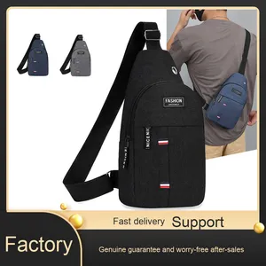 กระเป๋าคาดอกสะพายไหล่เดี่ยวสำหรับผู้ชาย, กระเป๋าคาดลำตัวผ้าไนลอนลำลองวัสดุโพลีเอสเตอร์สไตล์ใหม่ - Product Image 2