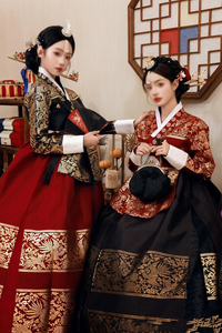 Hanbok Estilo <span class=keywords><strong>Palacio</strong></span> para Mujer, Ropa Étnica Chapada en Oro para Fotografía <span class=keywords><strong>de</strong></span> Viajes, Vestidos Vintage Coreanos para Bodas y Danza - Product Image 6