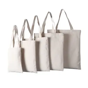 Sıcak satış toptan yüksek kalite boş özel baskı doğal pamuk kanvas sepet alışveriş çantası Logo ile