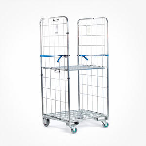 Stockage de fret en métal soudé galvanisé, fil plié, emboîtement en acier de sécurité complet, conteneurs en rouleau à cadre - Product Image 1