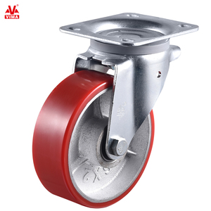 Roue pivotante à roulement à billes double VIMA en polyuréthane PU, robuste, capacité de charge de 500 kg, roue industrielle - Product Image 2