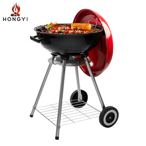 Parrilla Redonda de Carbón Hongyi con Ruedas, Parrilla Portátil para Acampar al Aire Libre, Estilo Carrito Plegable - Product Image 2