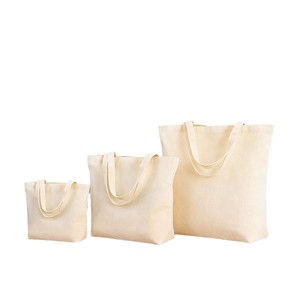 Bolsa de Compras de Algodón Ecológica <span class=keywords><strong>Rungo</strong></span> con Impresión Personalizada, Asa Larga, Cierre de Cremallera, Letras Grandes, para Uso Publicitario - Product Image 3
