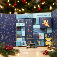 Calendrier de l'Avent personnalisé à 24 cases, boîte cadeau surprise en carton, boîtes numérotées, emballage écologique, cadeau de Noël pour enfants