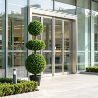 Arbre artificiel en buis à trois boules, en pot, plante à trois niveaux pour la décoration de villas, jardins, maisons, extérieurs, paysages commerciaux, OEM