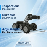 Robot d'inspection de canalisations 200 mm+ – Détecteur automatique de conduites sous-marines rechargeable avec télécommande pour usage municipal