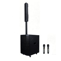Altavoz de Columna Activo Profesional de 600W, Sistema de Sonido de Alta Fidelidad con Micrófonos Inalámbricos para Iglesias y Conferencias