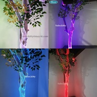 Kit d'éclairage LED à fibre optique DMX étanche IP68 60W en maille de plastique PMMA tissée pour la décoration d'arbres