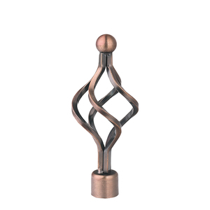 Barra <span class=keywords><strong>de</strong></span> cortina clásica simple <span class=keywords><strong>de</strong></span> 28mm <span class=keywords><strong>con</strong></span> remate para decoración del hogar resistente a la abrasión dos polos y cuatro hilos - Product Image 2