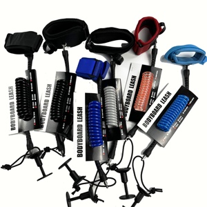 เชือกคล้องขาสำหรับเล่นเซิร์ฟแบบพรีเมียมสั่งทำขายส่ง OEM พร้อมตัวล็อคสแตนเลสแบบหมุนได้สองชั้น เชือกคล้องกระดานโต้คลื่น เชือกคล้องเรือคายัค เชือกคล้อง <span class=keywords><strong>SUP</strong></span> แบบขด - Product Image 5