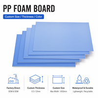 Feuille de mousse PP 0,5 mm 0,8 mm 1 mm 2 mm, panneau en polypropylène pour emballage de papeterie, matériau sans acide et sûr pour l'archivage