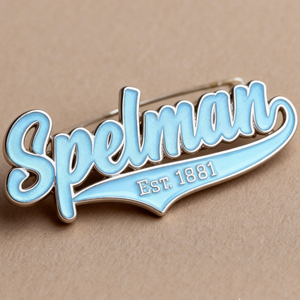 Pin de Solapa Personalizado Color Azul Claro, Spelman Est. 1881, Broche de Perla para Graduadas de Spelman, Joyería, Regalo - Product Image 1