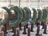 Décorations de Noël/Aïd personnalisées, arbres artificiels en forme de croissant de lune en olive, décorations de plantes uniques pour Noël/Aïd à vendre