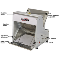 YOSLON 31pcs Machine de découpe de pain pour pain Toast Trancheuse à pain électrique automatique commerciale