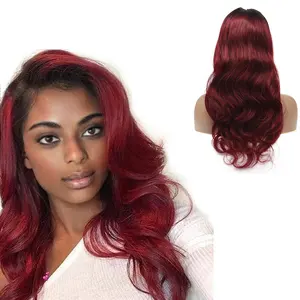 150% Denisty Ombre Parrucche Del Merletto Dei Capelli Umani Per Le Donne Nere, 4X4 Dell'onda Del Corpo Parrucche 1b99J Pre Colto Linea Sottile Naturale Con I Capelli Del Bambino