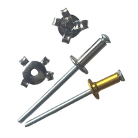 Rivets Tri-Grip 5/32 3/16 pour Kayak, Canoë, Bateau – Rivets à Encliquetage Longs en Aluminium à Grande Tête à Volants – Rivets à Encliquetage Tri-Fold