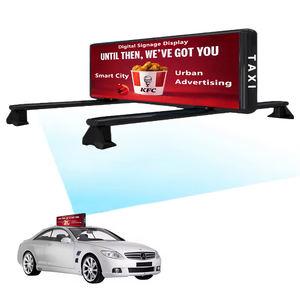 Pantalla LED Transparente para Taxi, Letreros Digitales Publicitarios para Autos, Pantalla LED de Doble Cara para Techo de Taxi con Desplazamiento Exterior - Product Image 1