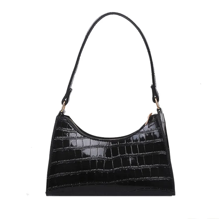 バッグスクールデザイナークロコダイルショルダー脇の下女性トレンディなアリゲーターソリッドクロスボディレザーハンドバッグ女性ミニ財布バッグ