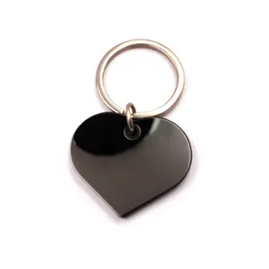 Benutzer definierte leere Herzform klare Acryl Kunststoff Schlüssel bund Hersteller