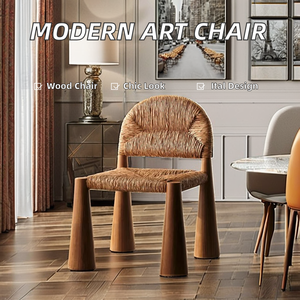 <span class=keywords><strong>Chaise</strong></span> de salle à manger d'art vintage italienne, design antique luxueux, en rotin, pour chambres et banquets - Product Image 2