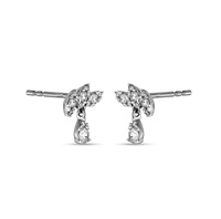 Bijoux fins et élégants Milskye pour femmes, boucles d'oreilles pendantes en argent 925 plaqué or 18 carats avec diamants