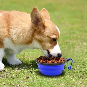 Grands bols portables en silicone <span class=keywords><strong>pour</strong></span> animaux de compagnie (chiens et chats) – Bols pliables écologiques et légers de forme ronde et élégante - Product Image 5