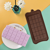 Moules en silicone carrés à 24 cavités pour chocolat, qualité alimentaire, moules à barres de chocolat à démouler facilement, vente en gros directe d'usine