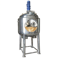 Réacteur en acier inoxydable à agitation lente pour la lessive industrielle, capacité 200L, 2.2KW, semi-automatique