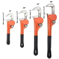 Clé à tuyau réglable robuste, outil de plomberie universel pour robinet, tube, serrage, clé à molette, plombier