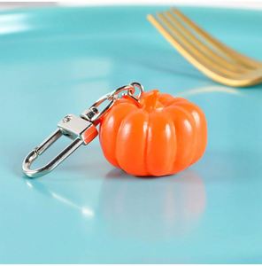 Creative PVC Pumpkin Keychain Mini Fashion Halloween Pumpkin Head Model Car Bag Pendant Couple Personalized Accessories Gift