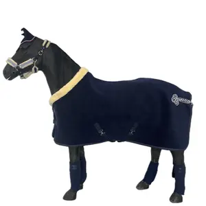 Luxury Show Horse Rug Fleece Horse Rug With Fake Fur Collar Horse Blanket