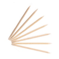 Pousse-cuticules en bois à double tête portable à prix avantageux pour l'utilisation en salon de manucure
