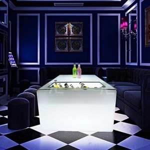 الحديثة ليلة نادي الأثاث تعمل تغيير لون شريط المحمول في الهواء الطلق الاكريليك طاولة كوكتيل بمصباح - Product Image 3