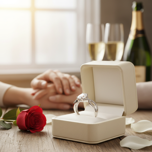 Anelli di fidanzamento placcati oro e platino con chiaro CZ pietre cuscino e taglio ovale misura 10 rodiato gioielli - Product Image 3