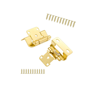 Charnières de meuble OEM/ODM dorées brossées à fermeture automatique <span class=keywords><strong>pour</strong></span> portes à <span class=keywords><strong>cadre</strong></span> apparent, accessoires de quincaillerie <span class=keywords><strong>pour</strong></span> meubles - Product Image 1