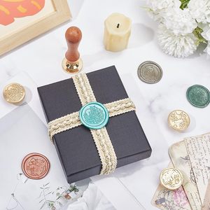 Perles de cire en laiton avec manche en bois pour sceau de cire personnalisé avec votre propre logo - Product Image 3