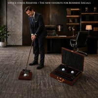 Ensemble de putters de golf de luxe en bois de séquoia et alliage de titane, coffret cadeau d'affaires, portable, OEM ODM, fourniture directe d'usine