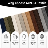 Tissu de canapé MINJIA en gros, tissu chenille 100 % polyester pour canapé, tissu de rembourrage de canapé teint pour textile de maison et mobilier