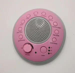 Hot Sale Pink Adultos Escritório Privacidade Viagem Bebê Único Não-Looping Som Calmante Dormir Portátil Máquina de Ruído Branco