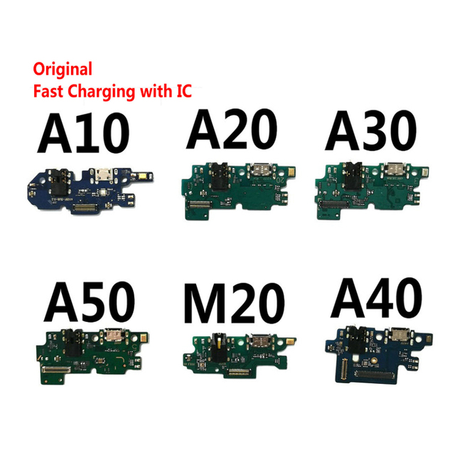 USB Charging Port Connector Board Parts Flex Cable With Microphone Mic for Samsung Galaxy A70 A60 A50 A40 A30 A20 A10