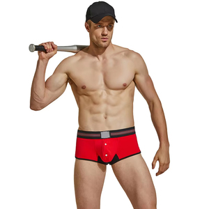 CELINNE Front Button Fly Low Waist Men's <b>Boxer</b> Briefs Striped Elastic Waist Soft Modal Breathable Sport Men Underwear - Product Image 1